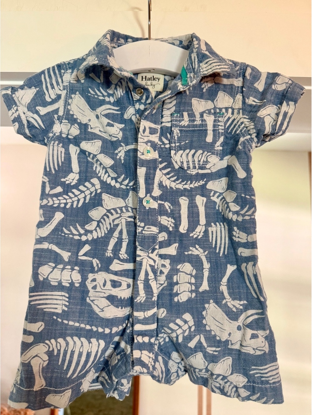 Hatley Baby Dinosaur Romper Sz 3-6 Months
